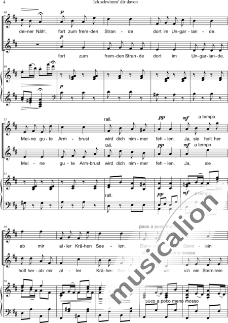 Dvorak, Antonin: Ich schwimm' dir davon - Solo>Sop2+Klavier 2:4