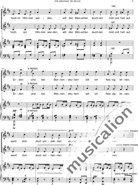 Dvorak, Antonin: Ich schwimm' dir davon - Solo>Sop2+Klavier 2:5