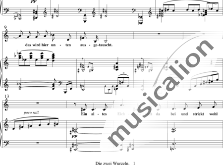 Graener, Paul: Die zwei Wurzeln - Solo>Bass+Klavier:1