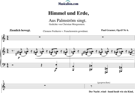 Graener, Paul: Himmel und Erde - Solo>Bass+Klavier:0