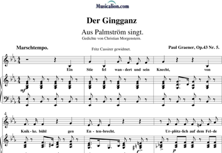 Graener, Paul: Der Gingganz - Solo>Bass+Klavier:0