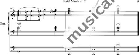 Grey, Charles John: Festal March - Órgano>cPed:9