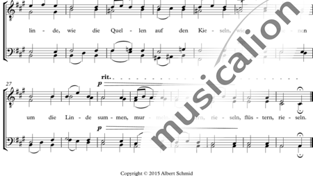 Schmid, Albert: Lullaby (Sing softly) - Choir>TTBB/SSAA:1
