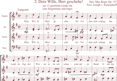 Reger, Max: Thy Will, O Lord, be Done! - Coro>SATB:0