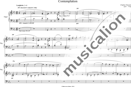 Vincent, Charles: Contemplation für Orgel - Orgel>mPed:0