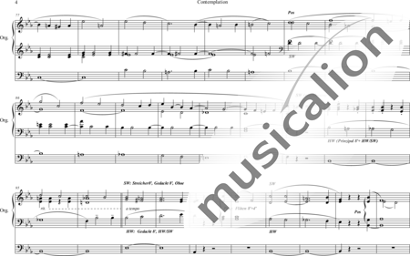 Vincent, Charles: Contemplation für Orgel - Orgel>mPed:3