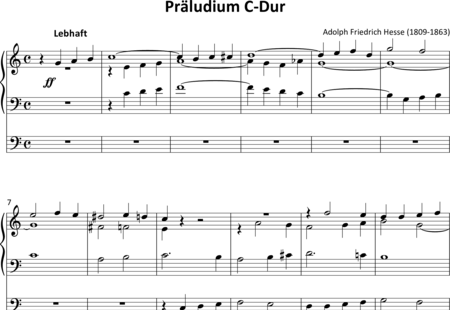 Hesse, Adolf Friedrich : Präludium C-Dur - Orgel>mPed:0