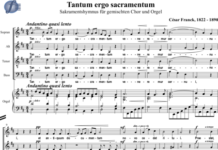Franck, César: Tantum ergo sacramentum (Sakramentshymnus) - Chor>SATB+Orgel:0