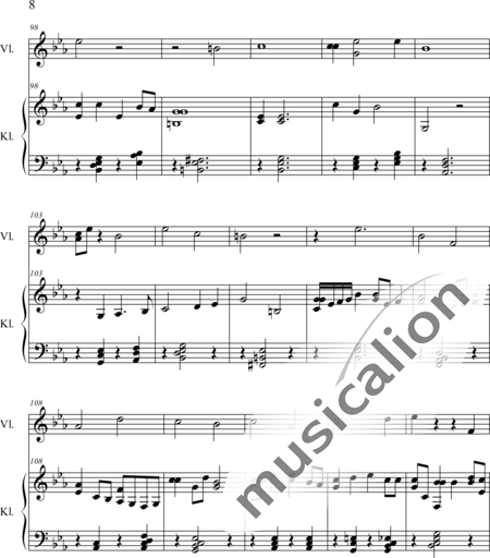 Weidner, Herb: One Night - Violín+Piano:8