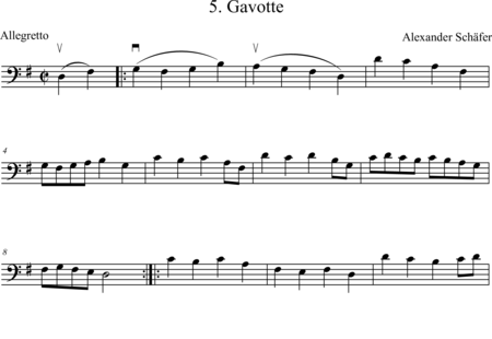 Schäfer, Alexander: Gavotte - Violoncello:0