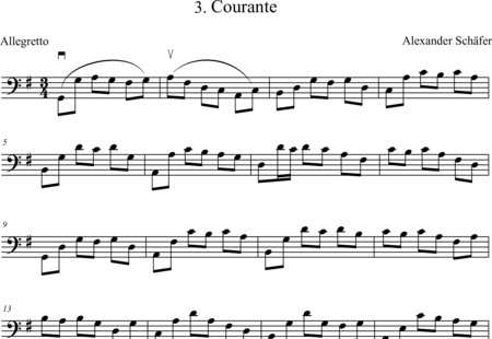 Schäfer, Alexander: Courante - Violoncello:0