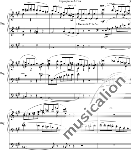 Goodhart, Arthur Murray: Improptu in A-Dur - Orgel>mPed:3