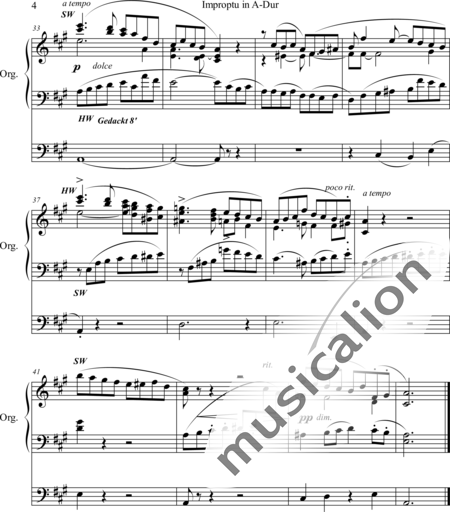 Goodhart, Arthur Murray: Improptu in A-Dur - Orgel>mPed:4