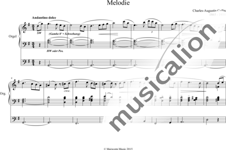 Collin, Charles-Augustin: Melodie - Orgel>mPed:0