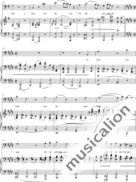Brahms, Johannes: O Tod - Solo>bajo+Piano:2