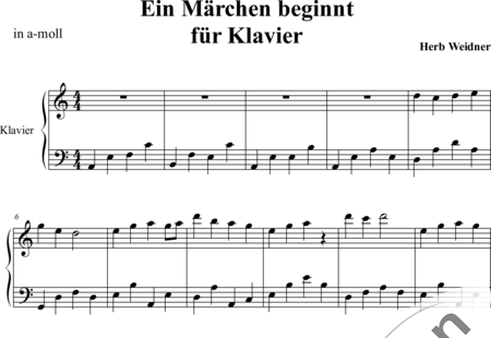 Weidner, Herb: Ein Märchen beginnt - Klavier:0