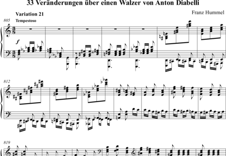 Hummel, Franz: Variación 21 - Piano:0
