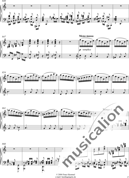 Hummel, Franz: Variación 21 - Piano:2