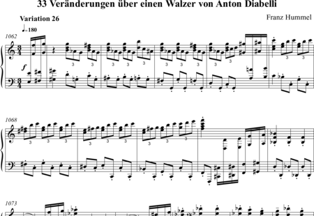 Hummel, Franz: Variation 26 - Klavier:0