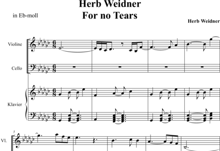 Weidner, Herb: For no Tears - Violín+Pno+Vc:0