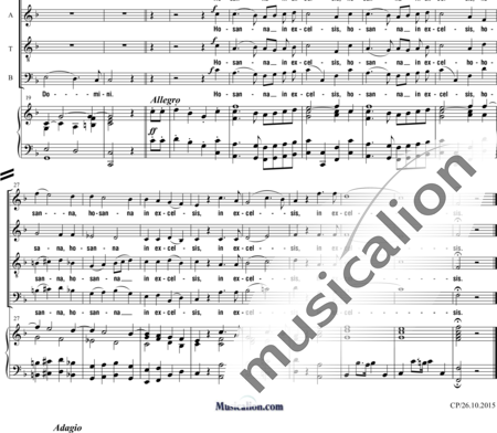 Guilmant, Felix Alexandre: Benedictus (Messgesang) - Solo>Bass+Chor>SATB+Org:1