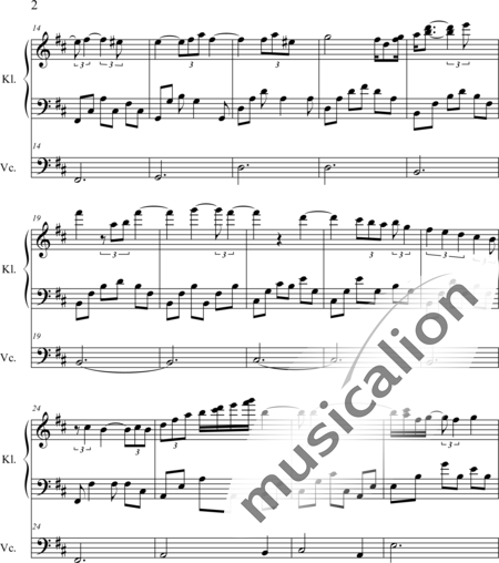 Weidner, Herb: Night &amp; Piano - Violoncello+Klavier:2
