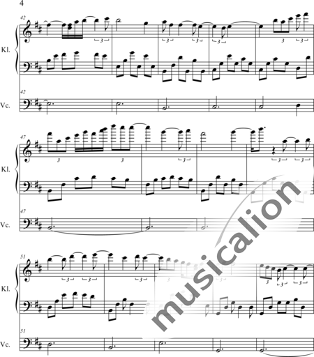 Weidner, Herb: Night &amp; Piano - Violoncello+Klavier:4