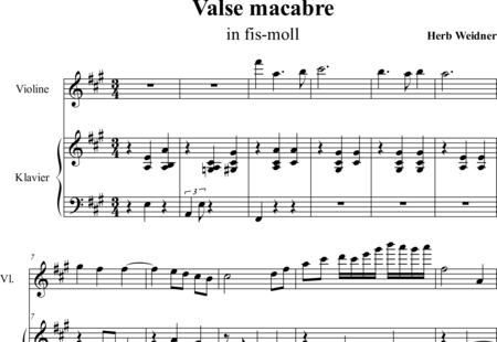 Weidner, Herb: Valse macabre - Violine+Klavier:0
