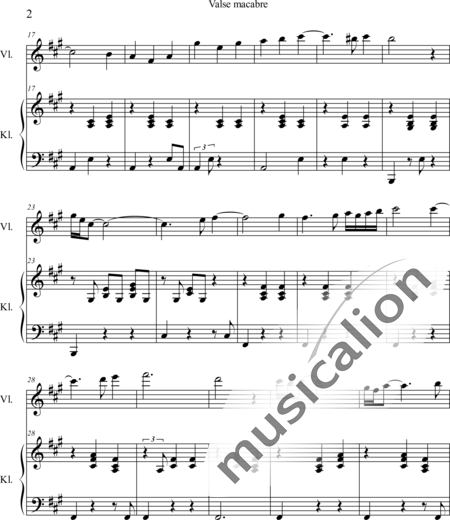 Weidner, Herb: Valse macabre - Violine+Klavier:2