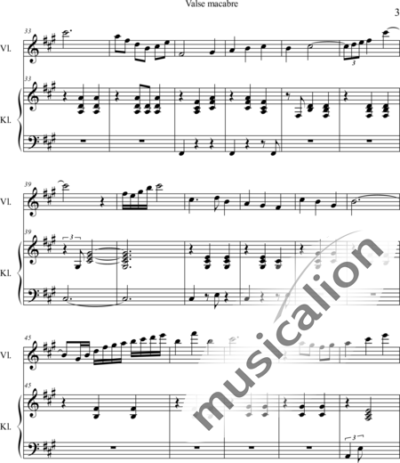 Weidner, Herb: Valse macabre - Violine+Klavier:3
