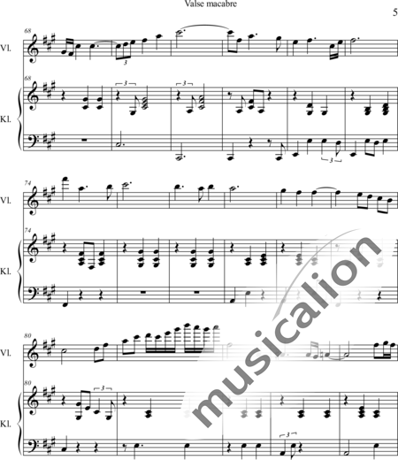 Weidner, Herb: Valse macabre - Violine+Klavier:5