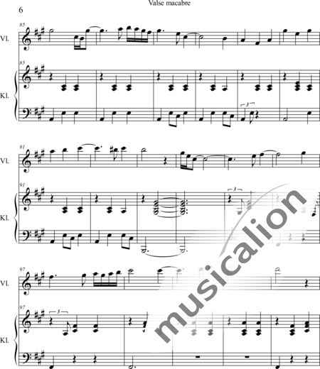 Weidner, Herb: Valse macabre - Violine+Klavier:6