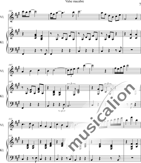 Weidner, Herb: Valse macabre - Violine+Klavier:7