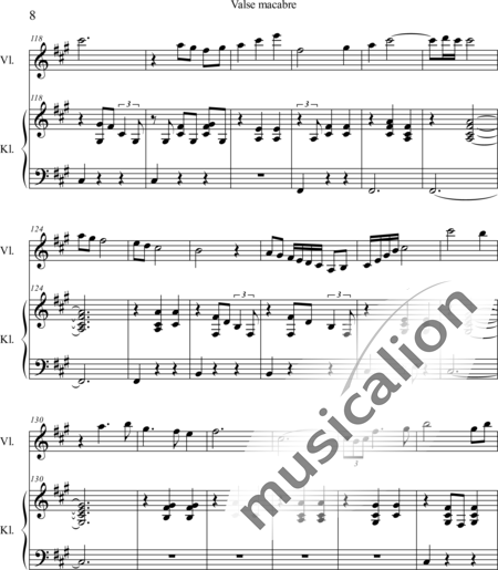 Weidner, Herb: Valse macabre - Violine+Klavier:8