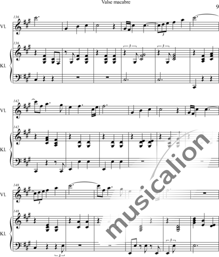 Weidner, Herb: Valse macabre - Violine+Klavier:9