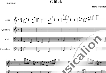 Weidner, Herb: Happiness - Violin+Flute+[Vlc+Db]:0