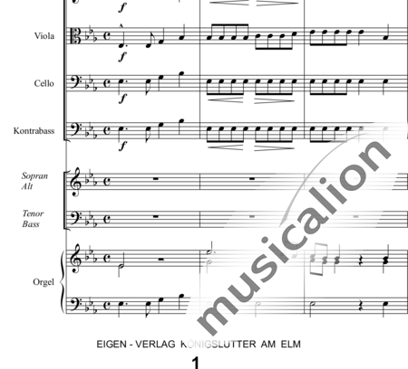 Schönfelder, F. E.: Whitsun Cantata First Movement - Coro>SATB+Clar2+Trp2+Org+[Vl2+Vla+Vc+Cb]:1