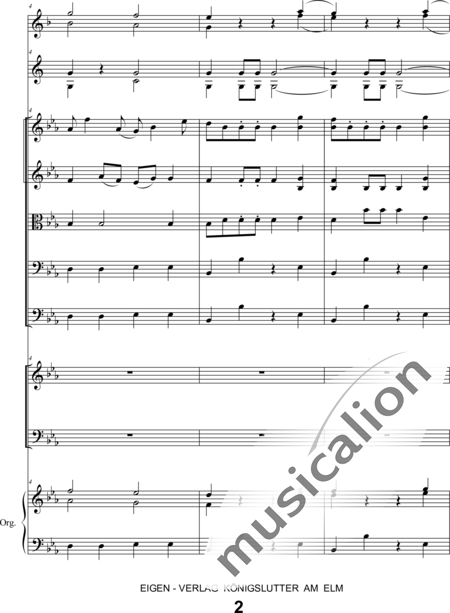 Schönfelder, F. E.: Whitsun Cantata First Movement - Coro>SATB+Clar2+Trp2+Org+[Vl2+Vla+Vc+Cb]:2