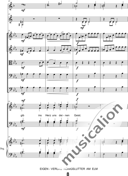 Schönfelder, F. E.: Whitsun Cantata First Movement - Coro>SATB+Clar2+Trp2+Org+[Vl2+Vla+Vc+Cb]:8