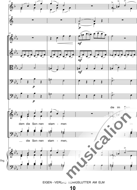Schönfelder, F. E.: Whitsun Cantata First Movement - Coro>SATB+Clar2+Trp2+Org+[Vl2+Vla+Vc+Cb]:10