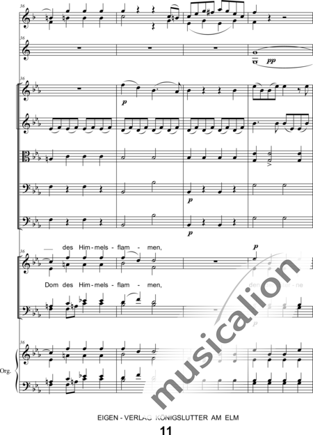 Schönfelder, F. E.: Whitsun Cantata First Movement - Coro>SATB+Clar2+Trp2+Org+[Vl2+Vla+Vc+Cb]:11