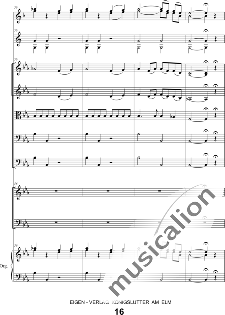 Schönfelder, F. E.: Whitsun Cantata First Movement - Coro>SATB+Clar2+Trp2+Org+[Vl2+Vla+Vc+Cb]:16