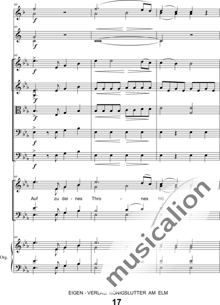 Schönfelder, F. E.: Whitsun Cantata First Movement - Coro>SATB+Clar2+Trp2+Org+[Vl2+Vla+Vc+Cb]:17