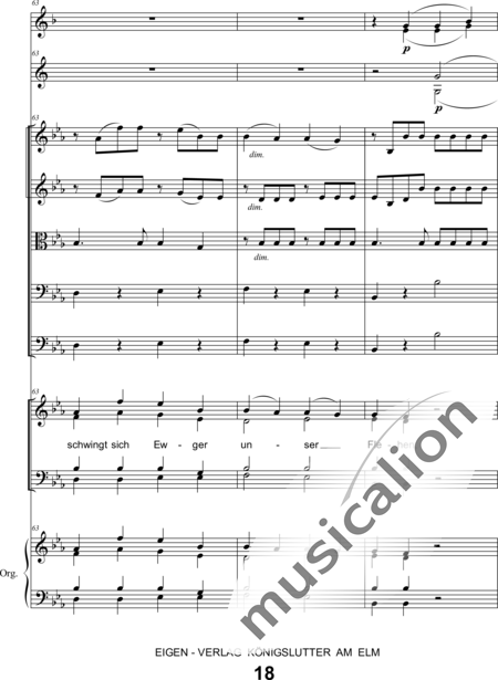 Schönfelder, F. E.: Whitsun Cantata First Movement - Coro>SATB+Clar2+Trp2+Org+[Vl2+Vla+Vc+Cb]:18