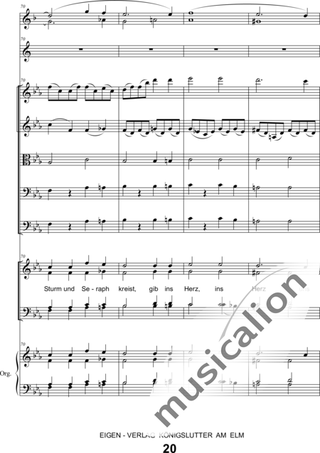 Schönfelder, F. E.: Whitsun Cantata First Movement - Coro>SATB+Clar2+Trp2+Org+[Vl2+Vla+Vc+Cb]:20