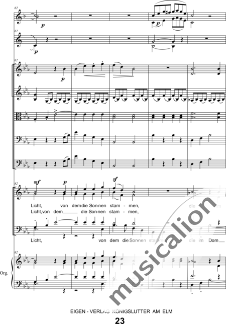 Schönfelder, F. E.: Whitsun Cantata First Movement - Coro>SATB+Clar2+Trp2+Org+[Vl2+Vla+Vc+Cb]:23
