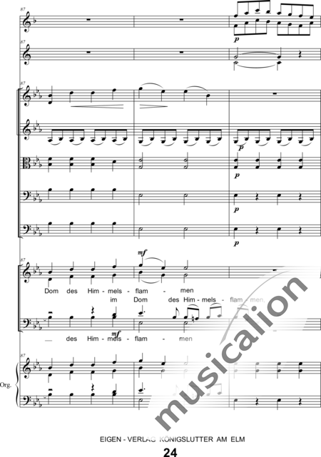 Schönfelder, F. E.: Whitsun Cantata First Movement - Coro>SATB+Clar2+Trp2+Org+[Vl2+Vla+Vc+Cb]:24