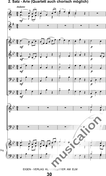 Schönfelder, F. E.: Whitsun Cantata First Movement - Coro>SATB+Clar2+Trp2+Org+[Vl2+Vla+Vc+Cb]:30