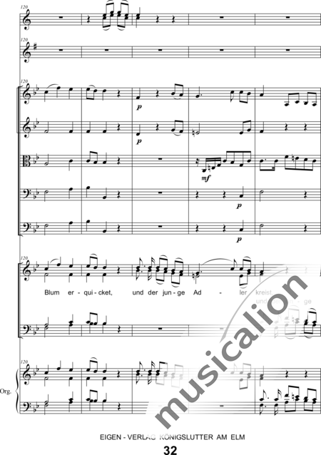 Schönfelder, F. E.: Whitsun Cantata First Movement - Coro>SATB+Clar2+Trp2+Org+[Vl2+Vla+Vc+Cb]:32