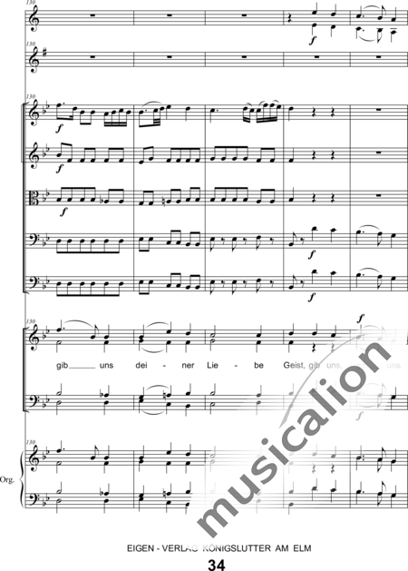 Schönfelder, F. E.: Whitsun Cantata First Movement - Coro>SATB+Clar2+Trp2+Org+[Vl2+Vla+Vc+Cb]:34